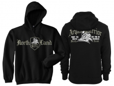 Kapuzenpullover - Aryan Warrior - North Land - FTD - Motiv 2 - schwarz