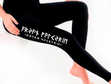 Frauen - Leggings - Aryan Valkyrie - Vegvisir - schwarz/weiß - Motiv 2