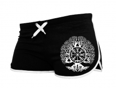 Frauen - Shorts Aryan Valkyrie - Vegvisir - schwarz/weiß