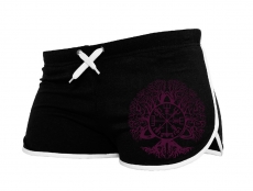 Frauen - Shorts Aryan Valkyrie - Vegvisir - schwarz/lila