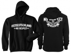 Frauen - Kapuzenpullover - Ostdeutschland - No Respect - schwarz/weiß