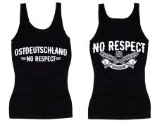 Frauen Top - Ostdeutschland - No Respect - schwarz/weiß