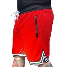 Mesh Short - schwarz-weiß-rot