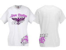 Frauen T-Shirt - Aryan Bloodline - Motiv 1 - weiss/pink