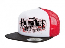 Cap Heimatliebe statt New World Order - 3-Tone - schwarz/weiß/rot - Trucker Cap