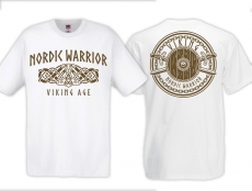 T-Hemd - Nordic Warrior - Viking Age - weiss