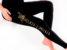 Frauen - Leggings - Hugin & Munin - schwarz/gold