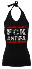 Frauen Neckholder Top - FCK ANTIFA