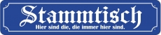 Blechschild - Stammtisch - XXL Version - S158